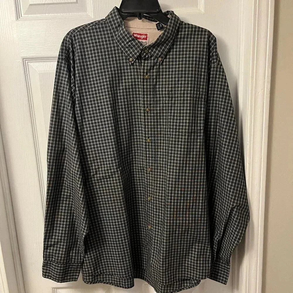 Men’s Wrangler Button Down Shirt Size 3XL